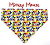 Mickey Mouse Dog Bandana Over the Collar dog bandana Dog collar bandana puppy