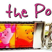 Winnie the Pooh Key Fob Wristlet Keychain 1" wide Zipper pull Camera strap - Furrypetbeds
