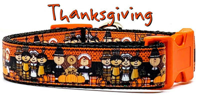 Thanksgiving dog collar handmade adjustable buckle 1