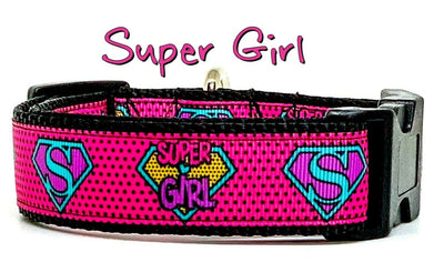 Super Girl dog collar handmade adjustable buckle collar 1