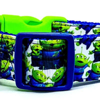 Toy Story Aliens dog collar handmade adjustable buckle 1" or 5/8" wide or leash Petcollarshandmade