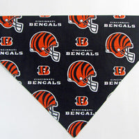 Bengals football Dog Bandana Over the Collar dog bandana Dog collar bandana