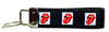 Rolling Stones Key Fob Wristlet Keychain 1"wide Zipper pull Camera strap - Furrypetbeds