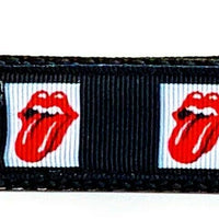 Rolling Stones Key Fob Wristlet Keychain 1"wide Zipper pull Camera strap - Furrypetbeds