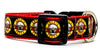 Guns N Roses dog collar handmade adjustable buckle collar 1"or 5/8"wide or leash