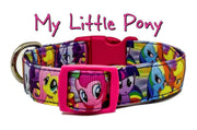 My Little Pony dog collar handmade adjustable buckle collar 5/8" wide or leash Petcollarshandmade