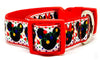 Mickey Christmas dog collar handmade adjustable buckle 1" or 5/8" wide or leash
