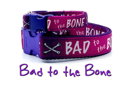 Bad To The Bone dog collar handmade adjustable buckle 1