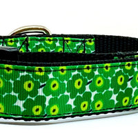 Marimekko Flowers dog collar handmade adjustable buckle 1" or 5/8"wide or leash Petcollarshandmade