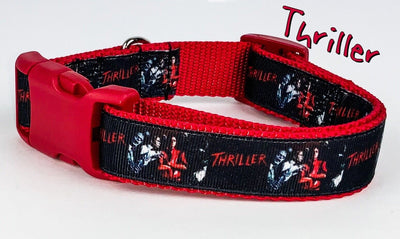 Thriller Michael dog collar Handmade adjustable buckle collar 1