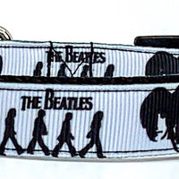 The Beatles dog collar handmade adjustable buckle 5/8" wide or leash Rock N Roll