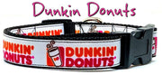 Dunkin Donuts dog collar handmade adjustable buckle 1"or 5/8" wide or leash