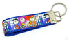 Peanuts Key Fob Wristlet Keychain 1"wide Zipper pull Camera strap handmade Snoop - Furrypetbeds