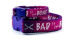 Bad To The Bone dog collar handmade adjustable buckle 1" or 5/8" wide or leash