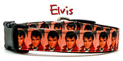 Elvis Dog collar handmade adjustable buckle 5/8" wide or leash Rock N Roll Petcollarshandmade