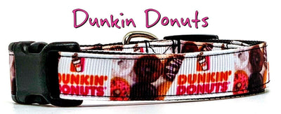 Dunkin Donuts Dog collar handmade adjustable buckle 5/8