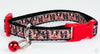 Boston Terrier cat or small dog collar 1/2" wide adjustable handmade bell leash - Furrypetbeds