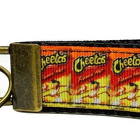 Cheetos Key Fob Wristlet Keychain 1"wide Zipper pull Camera strap handmade - Furrypetbeds