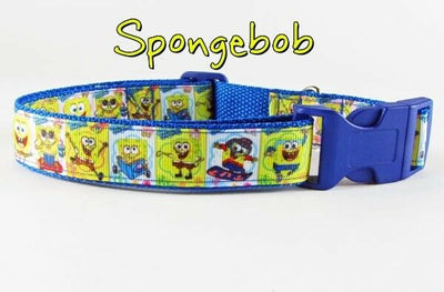 Spongebob dog collar handmade adjustable buckle collar 1