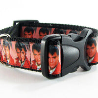 Elvis dog collar handmade adjustable buckle collar 1" or 5/8" wide or leash