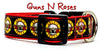 Guns N Roses dog collar handmade adjustable buckle collar 1"or 5/8"wide or leash Petcollarshandmade