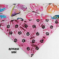 Butterfly Dog Bandana, Over the Collar dog bandana, Dog collar bandana, puppy - Furrypetbeds