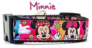 Minnie Mouse dog collar handmade adjustable buckle collar 1"wide or leash Petcollarshandmade