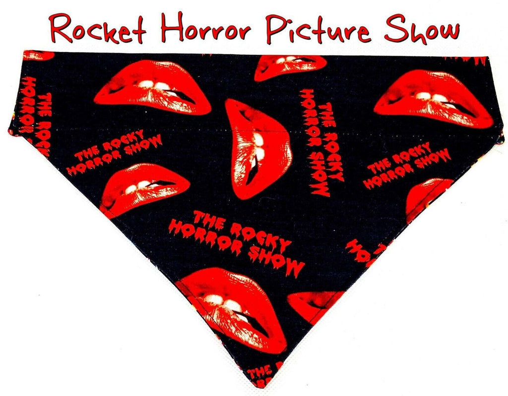 Rocky Horror Show Dog Bandana, Over the Collar bandana, Dog collar bandana