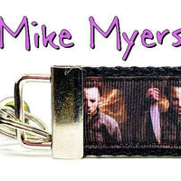 Mike Myers Key Fob Wristlet Keychain 1 1/4"wide Zipper pull Camera strap - Furrypetbeds