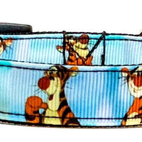 Tigger Dog collar Winnie The Pooh handmade adjustable buckle 5/8"wide or leash