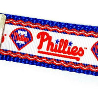 Phillies Key Fob Wristlet Keychain 1"wide Zipper pull Camera strap - Furrypetbeds