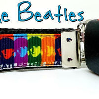 The Beatles dog collar handmade adjustable buckle collar 1"or 5/8"wide or leash Petcollarshandmade