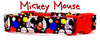 Mickey Mouse dog collar handmade adjustable buckle 1" or 5/8"  wide Disney