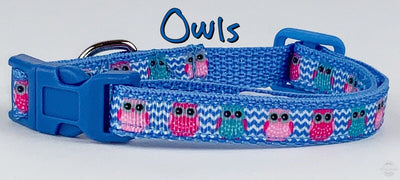 Owls cat or small dog collar 1/2