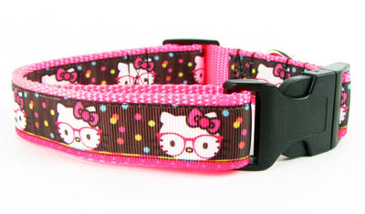Hello Kitty dog collar Handmade adjustable buckle collar 1