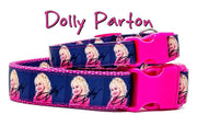 Dolly Parton dog collar handmade adjustable buckle 1" or 5/8" wide or leash Petcollarshandmade