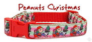 Peanuts Christmas dog collar handmade adjustable buckle collar 5/8" wide leash Petcollarshandmade