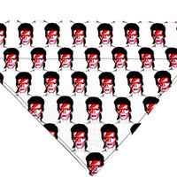 David Bowie Dog Bandana Over the Collar dog bandana Dog collar bandana Rock Petcollarshandmade