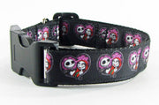 Horror dog collar handmade adjustable buckle collar 1" or 5/8" wide or leash Petcollarshandmade