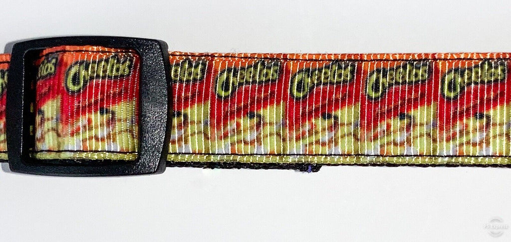 Cheetos dog collar handmade adjustable buckle collar 1 or 5/8