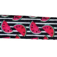 Watermelon dog collar handmade adjustable buckle collar 5/8" wide or leash - Furrypetbeds