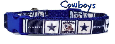 Dallas Cowboys dog collar handmade adjustable buckle collar 5/8