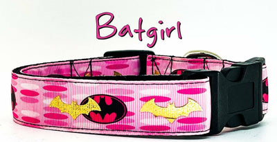 Batgirl dog collar handmade adjustable buckle collar 1