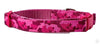 Pink Camo Dog collar handmade adjustable buckle 5/8" wide or leash small dog Petcollarshandmade