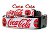 Coca Cola Dog collar handmade adjustable buckle collar 5/8" wide leash fabric Petcollarshandmade