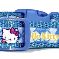 Hello Kitty dog collar handmade adjustable buckle collar 5/8" wide or leash Petcollarshandmade