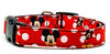 Mickey Mouse Dog collar handmade adjustable buckle collar 5/8" wide or leash Petcollarshandmade