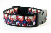Chucky dog collar, handmade, adjustable, buckle collar,1" wide, leash - Furrypetbeds