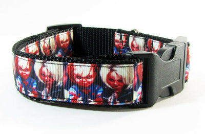 Chucky dog collar, handmade, adjustable, buckle collar,1