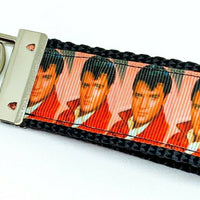 Elvis Key Fob Wristlet Keychain 1 1/4"wide Zipper pull Camera strap - Furrypetbeds